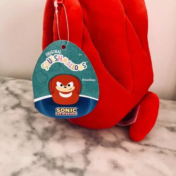 NWT Squishmallow Sonic the Hedgehog Knuckles Plush 8" Inch Kellytoy NEW Red Sega - Picture 3 of 4